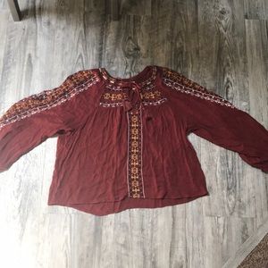 America Eagle Red Blouse